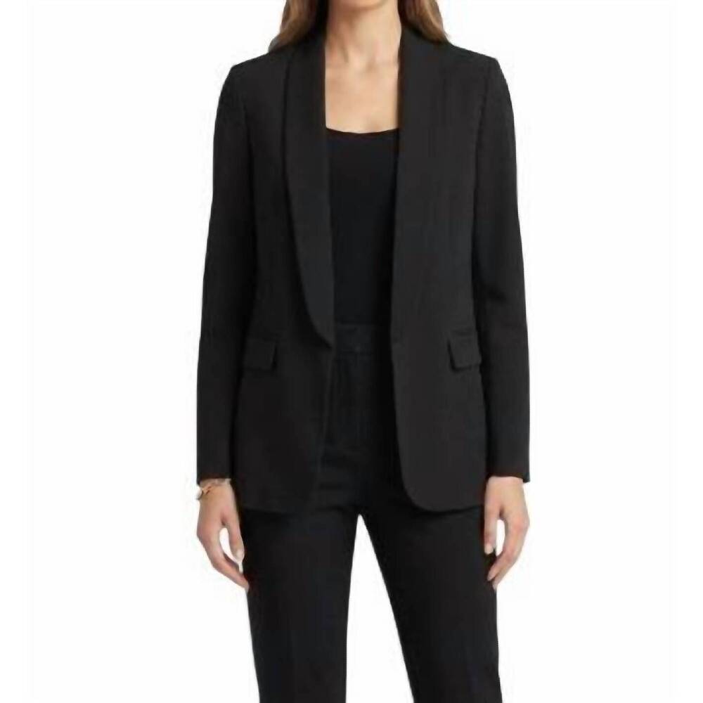 NEW VENTI6 slim blazer suit jacket with flap pockets in black
